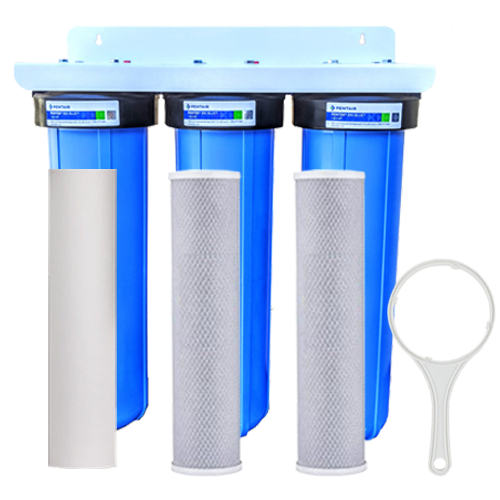 Three Stage Big Blue Sediment/ Carbon/ Carbon Filtration System
